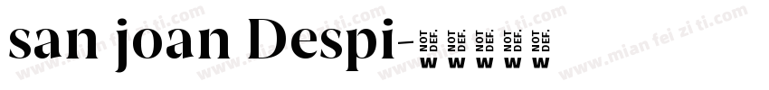 san joan Despi字体转换